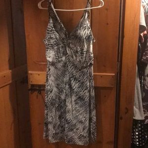 Gray and black dress